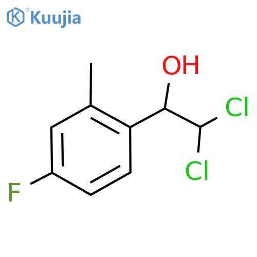 2,2-Dichloro-1-(4-fluoro-2-methylphenyl)ethanol structure