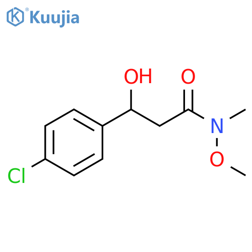 3-(4-Chlorophenyl)-3-hydroxy-N-methoxy-N-methylpropanamide structure