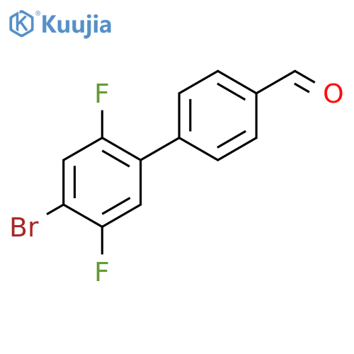 4'-Bromo-2',5'-difluoro-[1,1'-biphenyl]-4-carbaldehyde structure