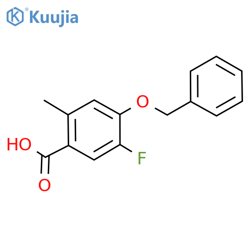4-(Benzyloxy)-5-fluoro-2-methylbenzoic acid structure