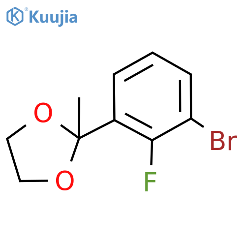 2-(3-Bromo-2-fluorophenyl)-2-methyl-1,3-dioxolane structure