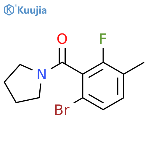 (6-Bromo-2-fluoro-3-methylphenyl)(pyrrolidin-1-yl)methanone structure