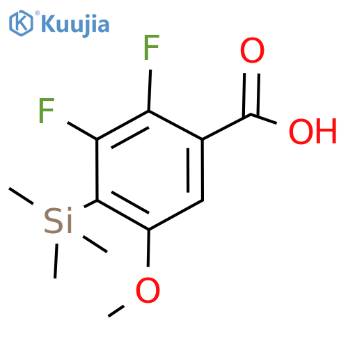 2,3-Difluoro-5-methoxy-4-(trimethylsilyl)benzoic acid structure