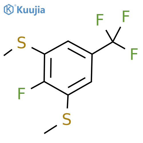 (2-Fluoro-5-(trifluoromethyl)-1,3-phenylene)bis(methylsulfane) structure