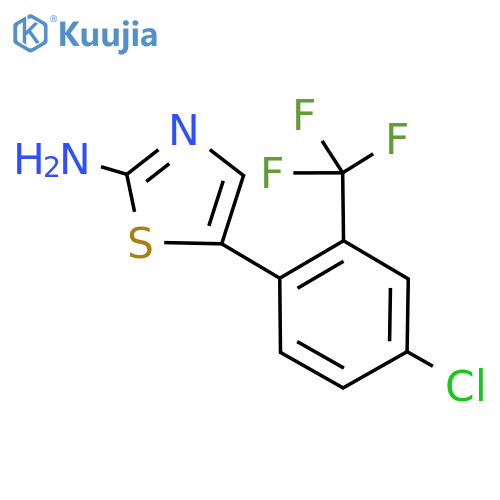 5-(4-Chloro-2-(trifluoromethyl)phenyl)thiazol-2-amine structure