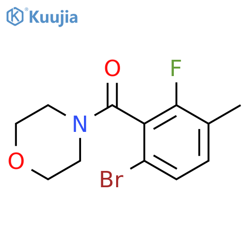 (6-Bromo-2-fluoro-3-methylphenyl)(morpholino)methanone structure