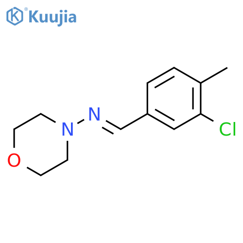 (E)-N-(3-chloro-4-methylbenzylidene)morpholin-4-amine structure