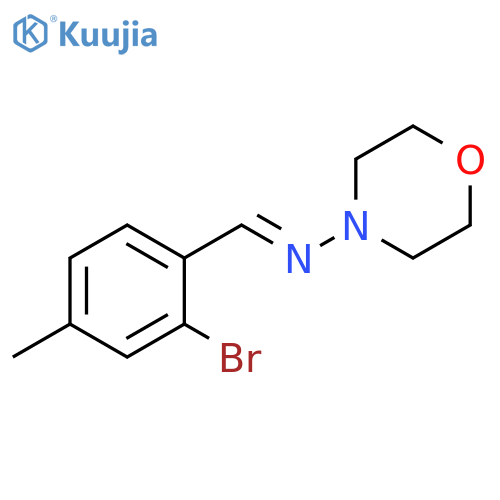 (E)-N-(2-bromo-4-methylbenzylidene)morpholin-4-amine structure