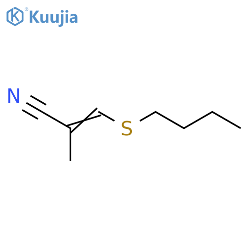 2-Propenenitrile, 3-(butylthio)-2-methyl- structure