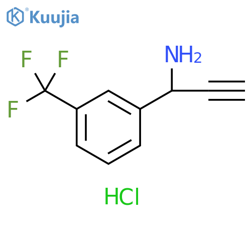 1-[3-(trifluoromethyl)phenyl]prop-2-yn-1-amine
hydrochloride structure