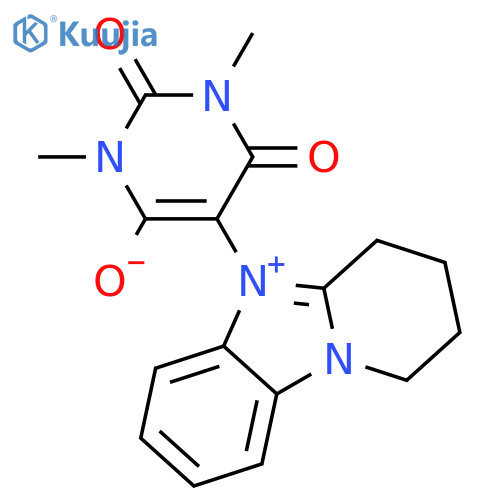 Pyrido[1,2-a]benzimidazolium, 1,2,3,4-tetrahydro-5-(1,2,3,4-tetrahydro -6-hydroxy-1,3-dimethyl-2,4-dioxo-5-pyrimidinyl)-, hydroxide, inner sa lt structure
