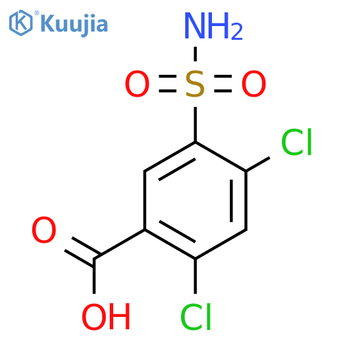 2,4-Dichloro-5-sulfamoylbenzoic acid structure