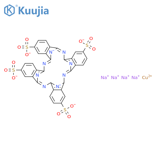 tetrasodium [29H,31H-phthalocyaninetetrasulphonato(6-)-N29,N30,N31,N32]cuprate(4-) structure