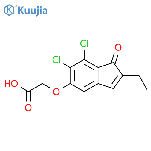 Acetic acid, [(6,7-dichloro-2-ethyl-1-oxo-1H-inden-5-yl)oxy]- structure