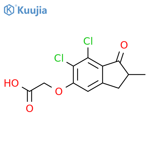 Acetic acid,2-[(6,7-dichloro-2,3-dihydro-2-methyl-1-oxo-1H-inden-5-yl)oxy]- structure