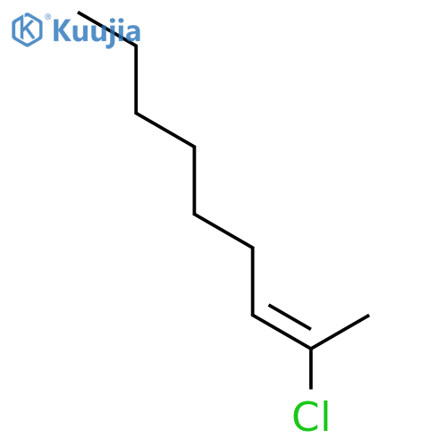 2-Nonene, 2-chloro-, (2E)- structure