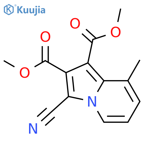 1,2-INDOLIZINEDICARBOXYLIC ACID, 3-CYANO-8-METHYL-, DIMETHYL ESTER structure