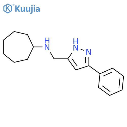 Cycloheptyl-(5-phenyl-1H-pyrazol-3-ylmethyl)-amine structure
