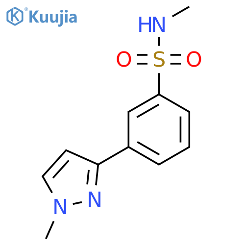 N-methyl-3-(1-methylpyrazol-3-yl)benzenesulfonamide structure