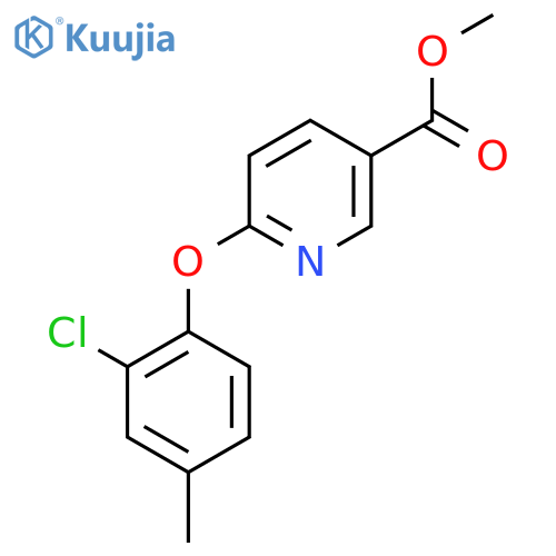 6-(2-Chloro-4-methyl-phenoxy)-nicotinic acid methyl ester structure
