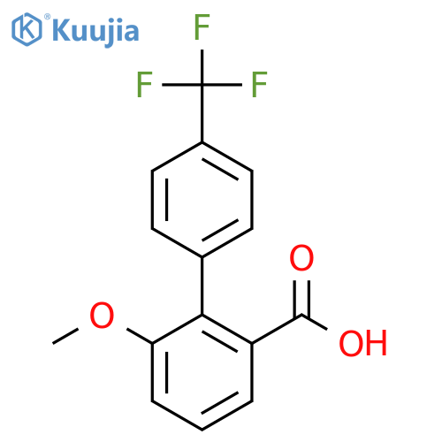 6-Methoxy-4'-(trifluoromethyl)biphenyl-2-carboxylic acid structure