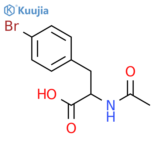 3-(4-bromophenyl)-2-acetamidopropanoic acid structure