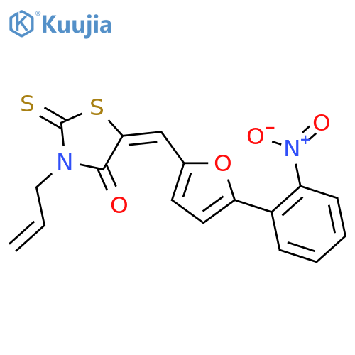 (5e)-3-allyl-5-{[5-(2-nitrophenyl)-2-furyl]methylene}-2-thioxo-1, 3-thiazolidin-4-one structure