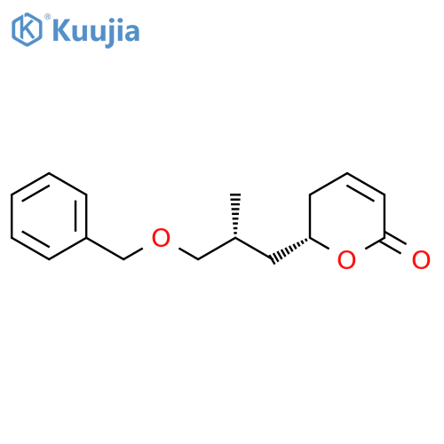 2H-Pyran-2-one, 5,6-dihydro-6-[(2R)-2-methyl-3-(phenylmethoxy)propyl]-, (6S)- structure
