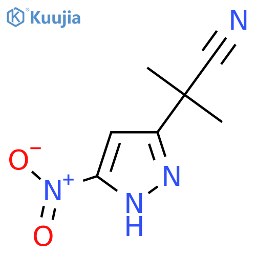 2-methyl-2-(5-nitro-1H-pyrazol-3-yl)propanenitrile structure