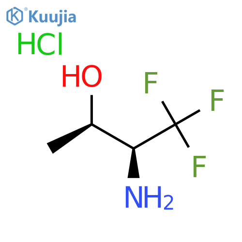 rac-(2R,3S)-3-amino-4,4,4-trifluorobutan-2-ol hydrochloride structure