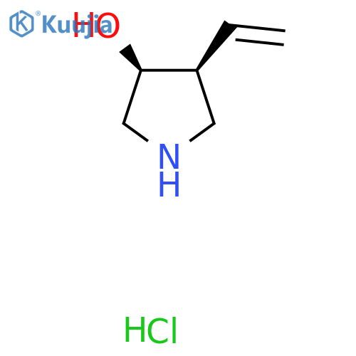 rac-(3R,4R)-4-ethenylpyrrolidin-3-ol hydrochloride, cis structure
