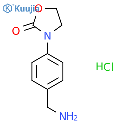 3-[4-(Aminomethyl)phenyl]-1,3-oxazolidin-2-one hydrochloride structure