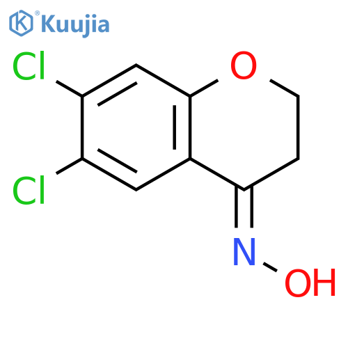 4H-1-Benzopyran-4-one, 6,7-dichloro-2,3-dihydro-, oxime structure