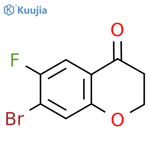 7-Bromo-6-fluorochroman-4-one structure