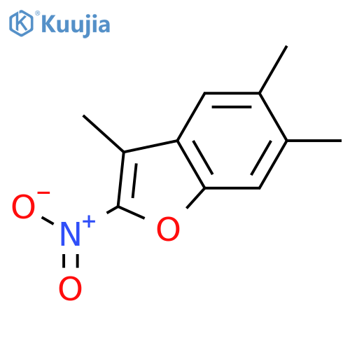 Benzofuran,3,5,6-trimethyl-2-nitro- structure