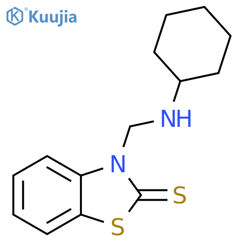 2(3H)-Benzothiazolethione, 3-[(cyclohexylamino)methyl]- structure