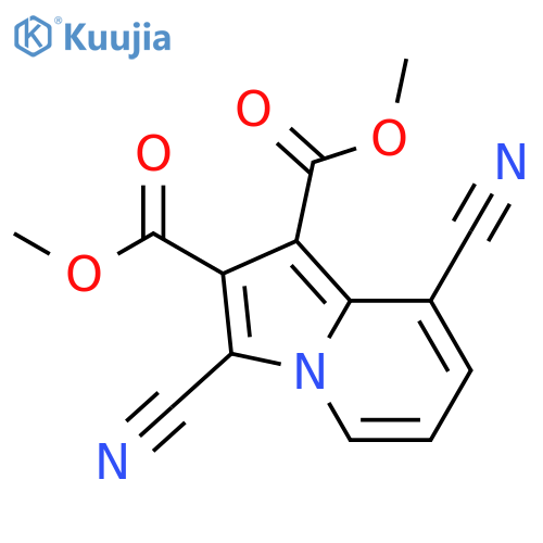 1,2-Indolizinedicarboxylic acid, 3,8-dicyano-, dimethyl ester structure
