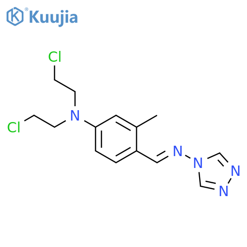 4H-1,2,4-Triazol-4-amine,N-[[4-[bis(2-chloroethyl)amino]-2-methylphenyl]methylene]- structure