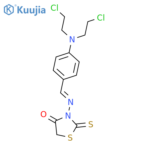 4-Thiazolidinone,3-[[[4-[bis(2-chloroethyl)amino]phenyl]methylene]amino]-2-thioxo- structure