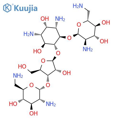 D-myo-Inositol,O-2,6-diamino-2,6-dideoxy-a-D-glucopyranosyl-(1(R)4)-O-[O-2,6-diamino-2,6-dideoxy-a-D-glucopyranosyl-(1(R)3)-b-D-ribofuranosyl-(1(R)5)]-1,3-diamino-1,3-dideoxy- structure