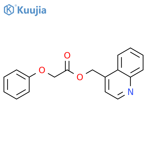 Acetic acid, 2-phenoxy-, 4-quinolinylmethyl ester structure