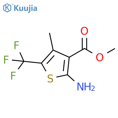 methyl
2-amino-4-methyl-5-(trifluoromethyl)thiophene-3-c
arboxylate structure