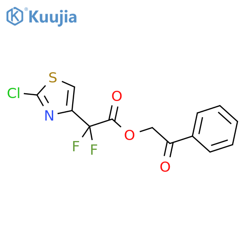 2-Oxo-2-phenylethyl 2-(2-chloro-1,3-thiazol-4-yl)-2,2-difluoroacetate structure