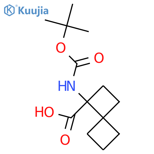 1-{[(Tert-butoxy)carbonyl]amino}spiro[3.3]heptane-1-carboxylic acid structure