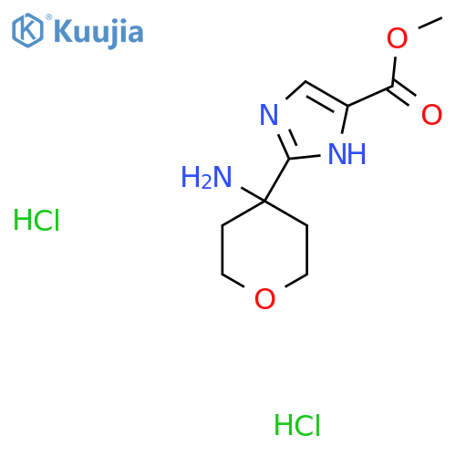 methyl 2-(4-aminooxan-4-yl)-1H-imidazole-4-carboxylate dihydrochloride structure