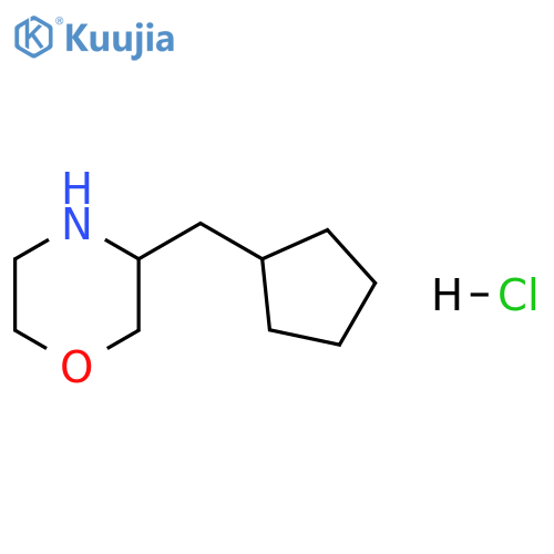 Morpholine, 3-(cyclopentylmethyl)-, hydrochloride (1:1) structure