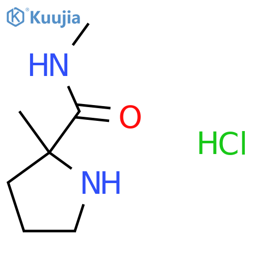 N,2-dimethylpyrrolidine-2-carboxamide hydrochloride structure