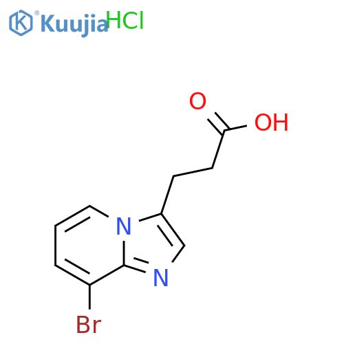 3-{8-Bromoimidazo[1,2-a]pyridin-3-yl}propanoic acid hydrochloride structure