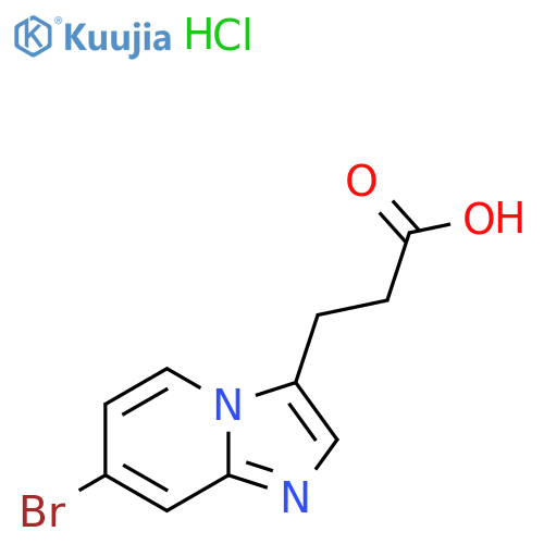 3-{7-Bromoimidazo[1,2-a]pyridin-3-yl}propanoic acid hydrochloride structure