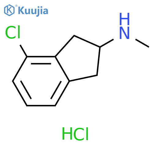 4-chloro-N-methyl-2,3-dihydro-1H-inden-2-amine
hydrochloride structure